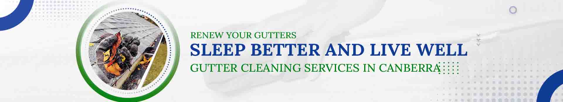 banner for gutter cleaning service canberra